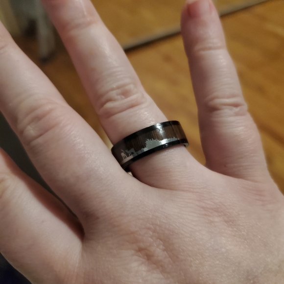 Men's titanium reindeer ring Size 10 - Picture 6 of 8